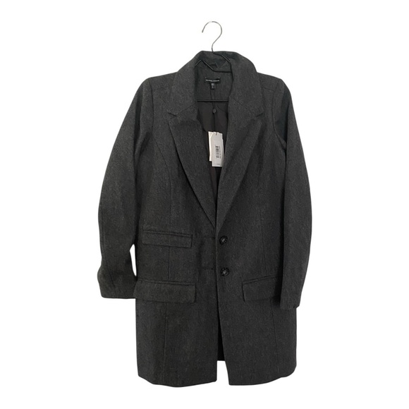 Universal Standard Charcoal Wool Coat Women’s Size 4XS 00/0 NEW Winter Warm - Picture 2 of 10